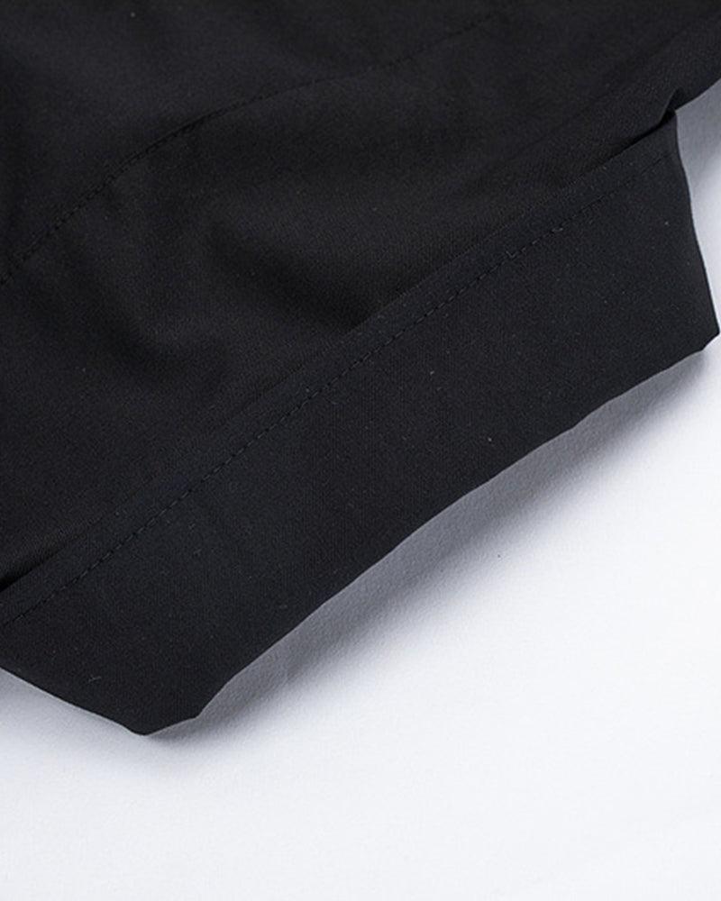 Chain-Detail Short Sleeve Shirt - chain shirt - Urban Techwear Short Sleeve Shirt with Chain Detail - View 8