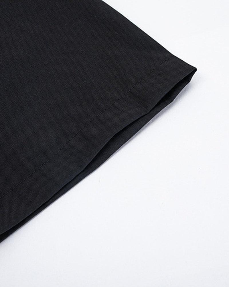 Chain-Detail Short Sleeve Shirt -  high-performance fabric - Urban Techwear Short Sleeve Shirt with Chain Detail - View 10