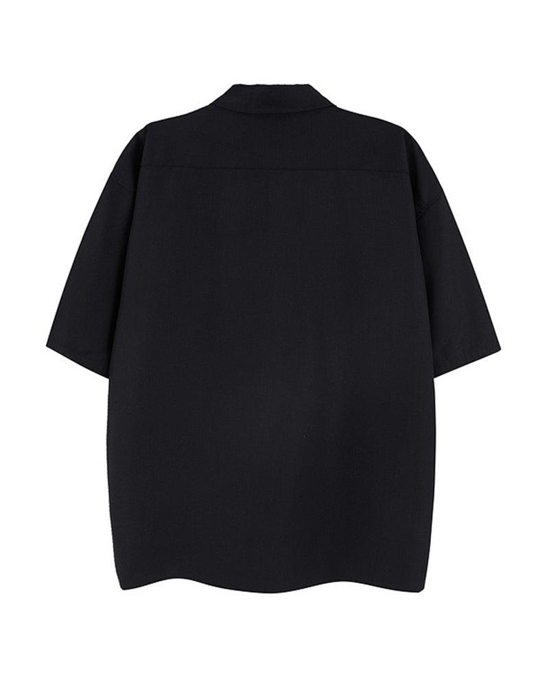 Chain-Detail Short Sleeve Shirt -  short sleeve - Urban Techwear Short Sleeve Shirt with Chain Detail - View 5
