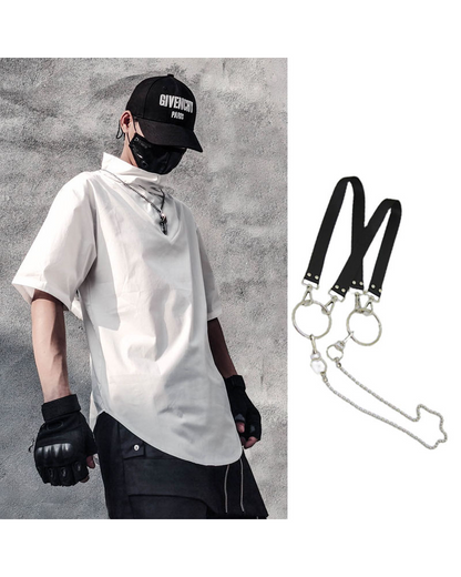 Chained Style Techwear Tee - edgy fashion t-shirt - Chained Style Techwear Tee for Ultimate Comfort - View 9