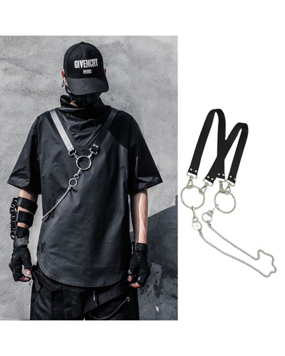 Chained Style Techwear Tee -  streetwear - Chained Style Techwear Tee for Ultimate Comfort - View 8