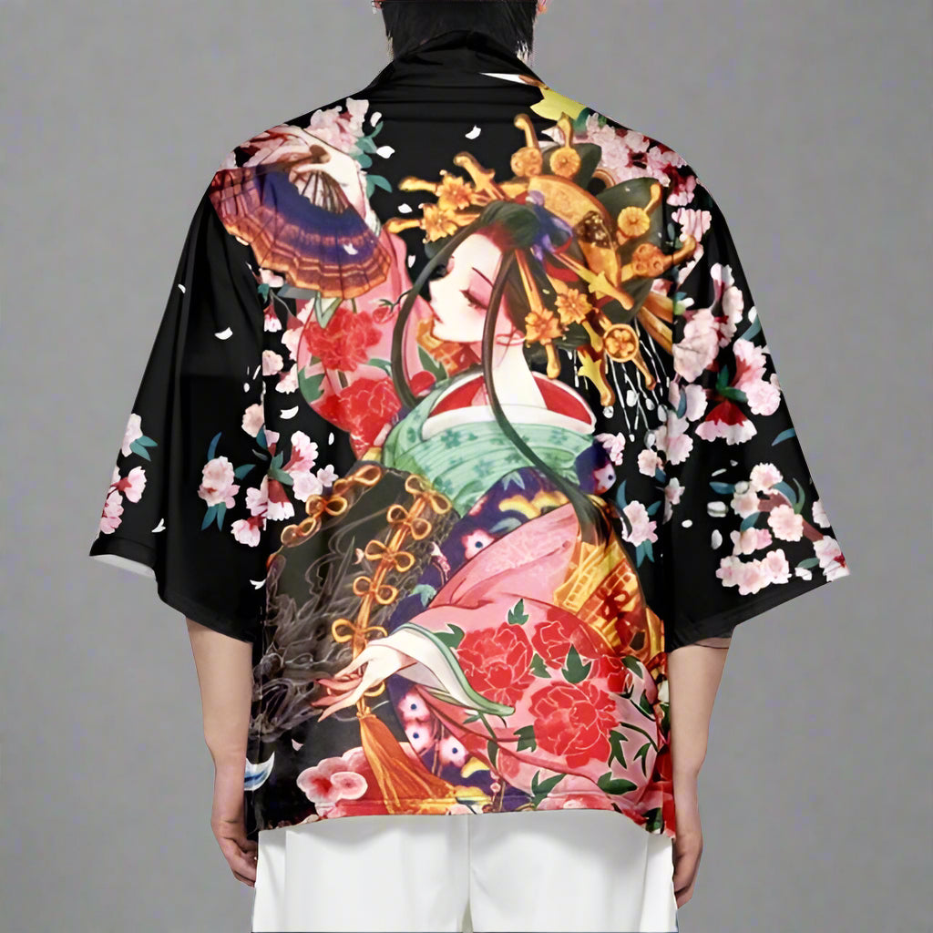 Charming Floral Kimono Jacket -  casual wear - Stylish Floral Kimono Jacket for Every Occasion - View 3