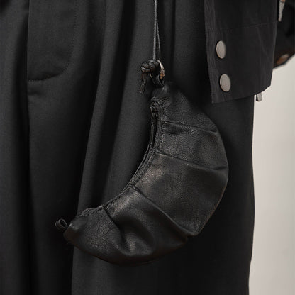 Charming Mini Croissant Coin Purse - crescent-shaped purse - Charming Mini Croissant Coin Purse with Zipper Closure - View 2