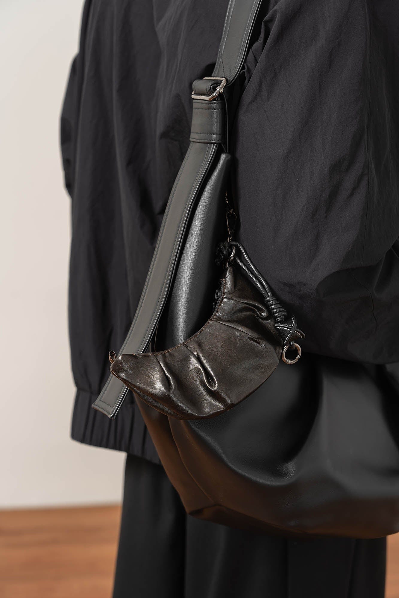 Charming Mini Croissant Coin Purse -  soft suede purse - Charming Mini Croissant Coin Purse with Zipper Closure - View 7