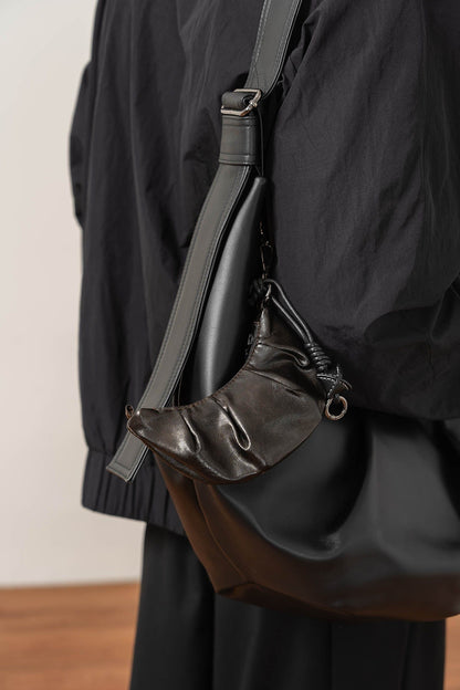 Charming Mini Croissant Coin Purse -  soft suede purse - Charming Mini Croissant Coin Purse with Zipper Closure - View 7