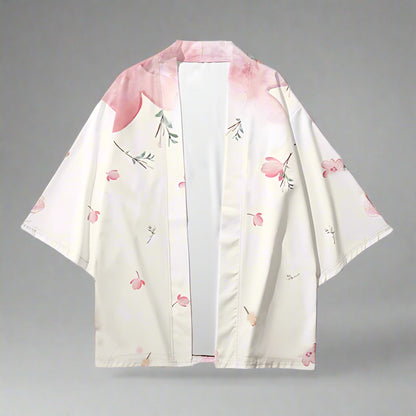 Charming Pink Haori Creations - haori - Elegant Pink Floral Haori Cardigan for Any Occasion - Main view