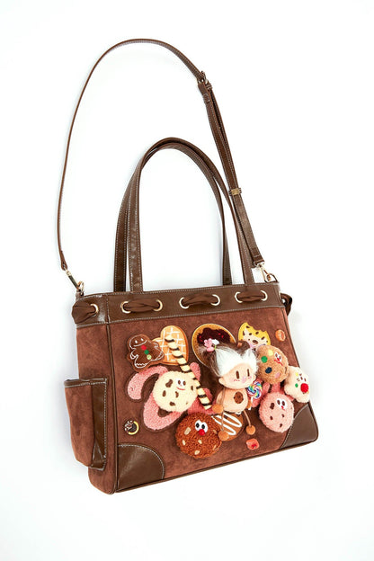 Charming Plush Doll Tote Bag -  dessert-themed bag - Charming Plush Doll Tote Bag with Dessert Details - View 13