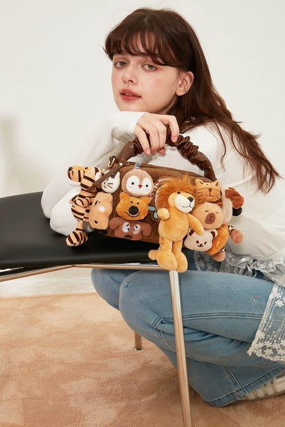 Charming Plush Toy Tote -  cuddly animal tote - Whimsical Plush Toy Tote for Organized Adventures - View 5