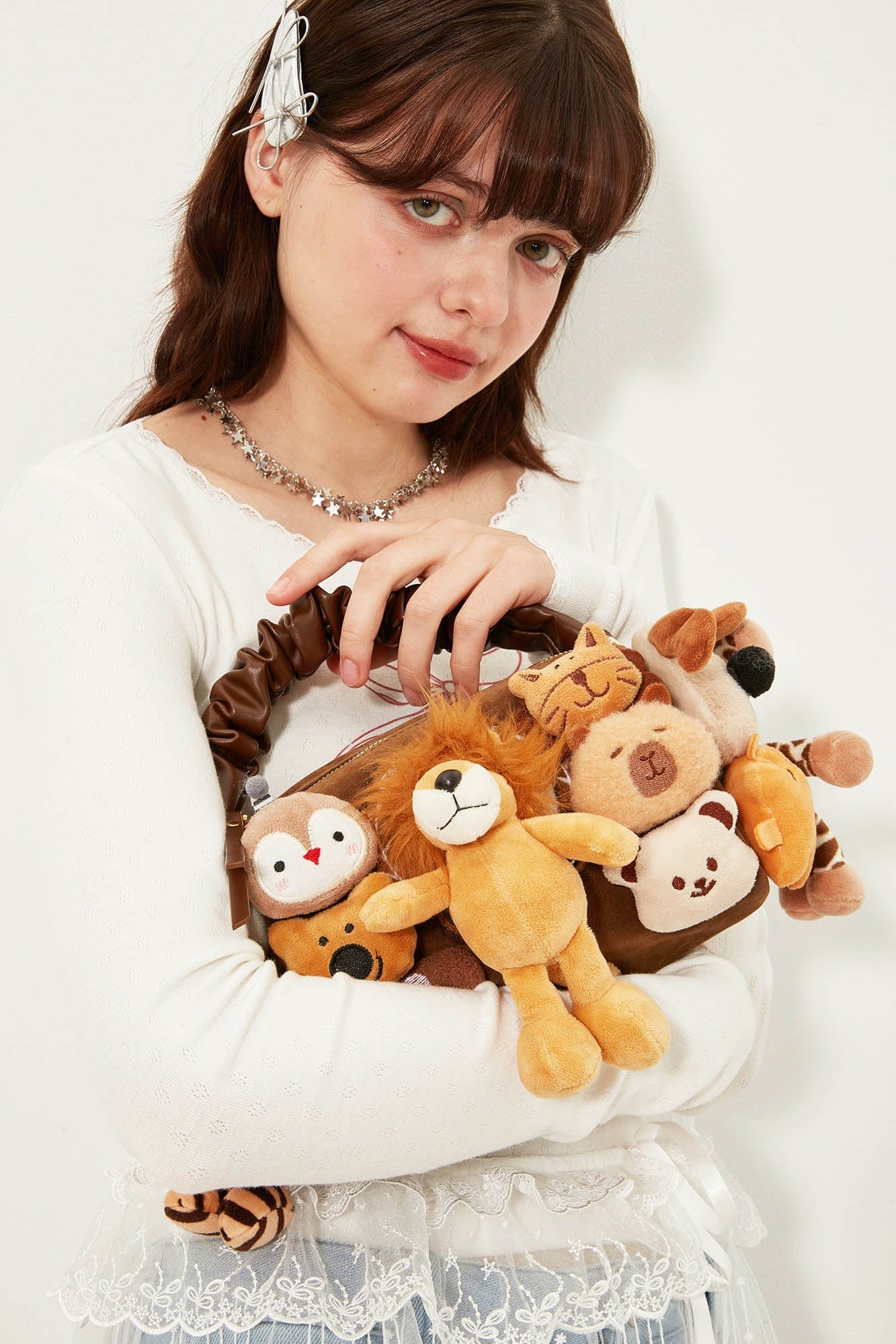 Charming Plush Toy Tote -  forest friends - Whimsical Plush Toy Tote for Organized Adventures - View 6