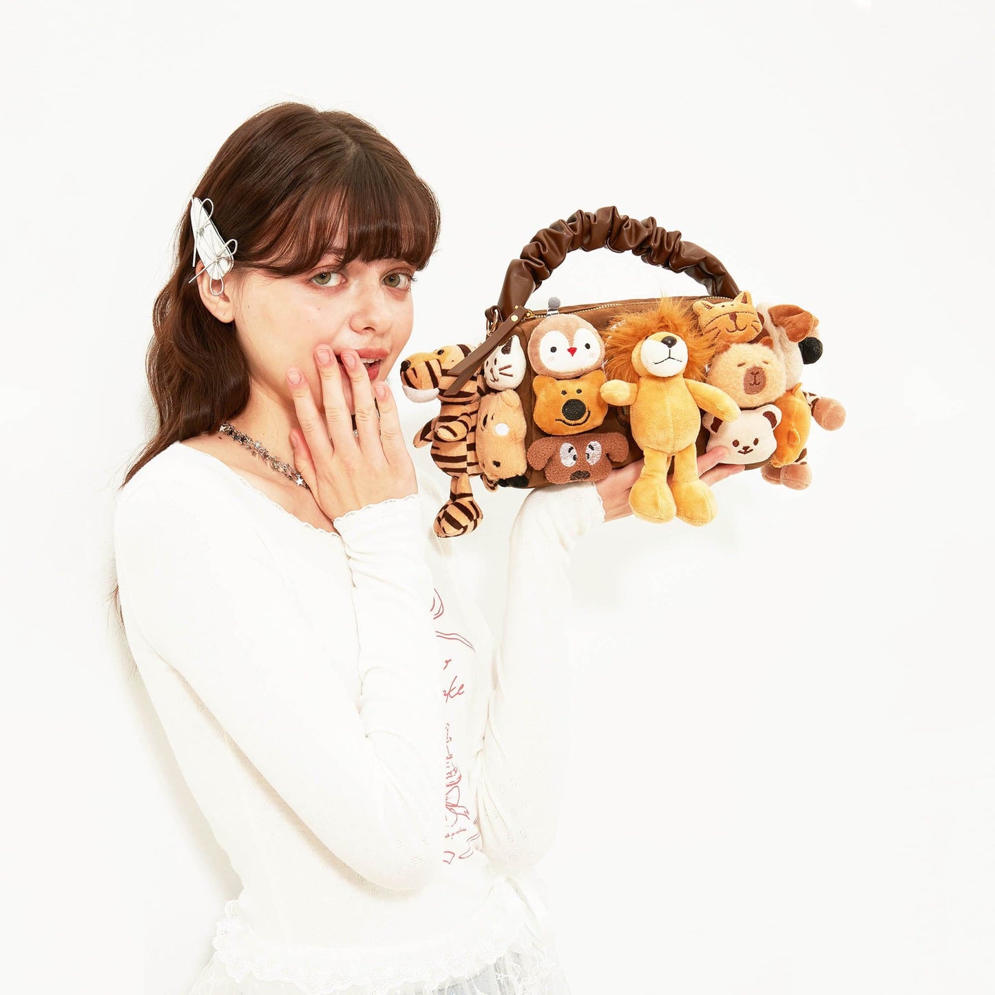 Charming Plush Toy Tote - plush toy bag - Whimsical Plush Toy Tote for Organized Adventures - View 2