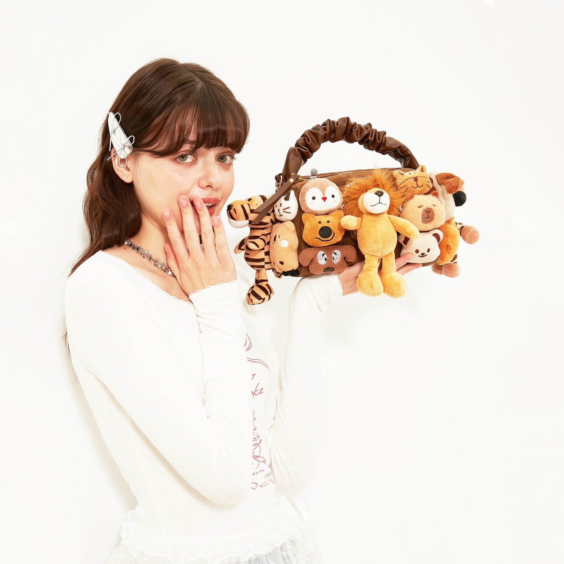 Charming Plush Toy Tote - plush toy bag - Whimsical Plush Toy Tote for Organized Adventures - View 2