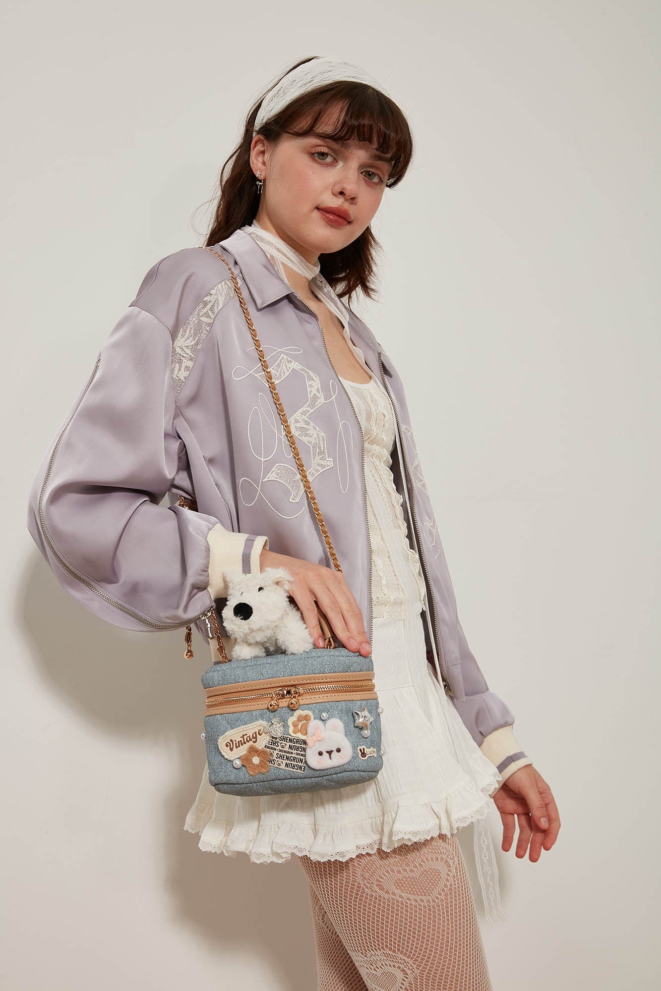Charming Westie Crossbody Cosmetic Bag -  cosmetic bag - Whimsical Terrier Crossbody Cosmetic Bag for Stylish Storage - View 4
