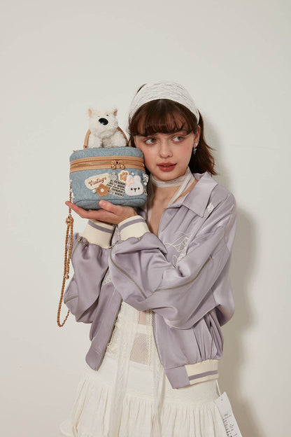 Charming Westie Crossbody Cosmetic Bag -  dog bag - Whimsical Terrier Crossbody Cosmetic Bag for Stylish Storage - View 5