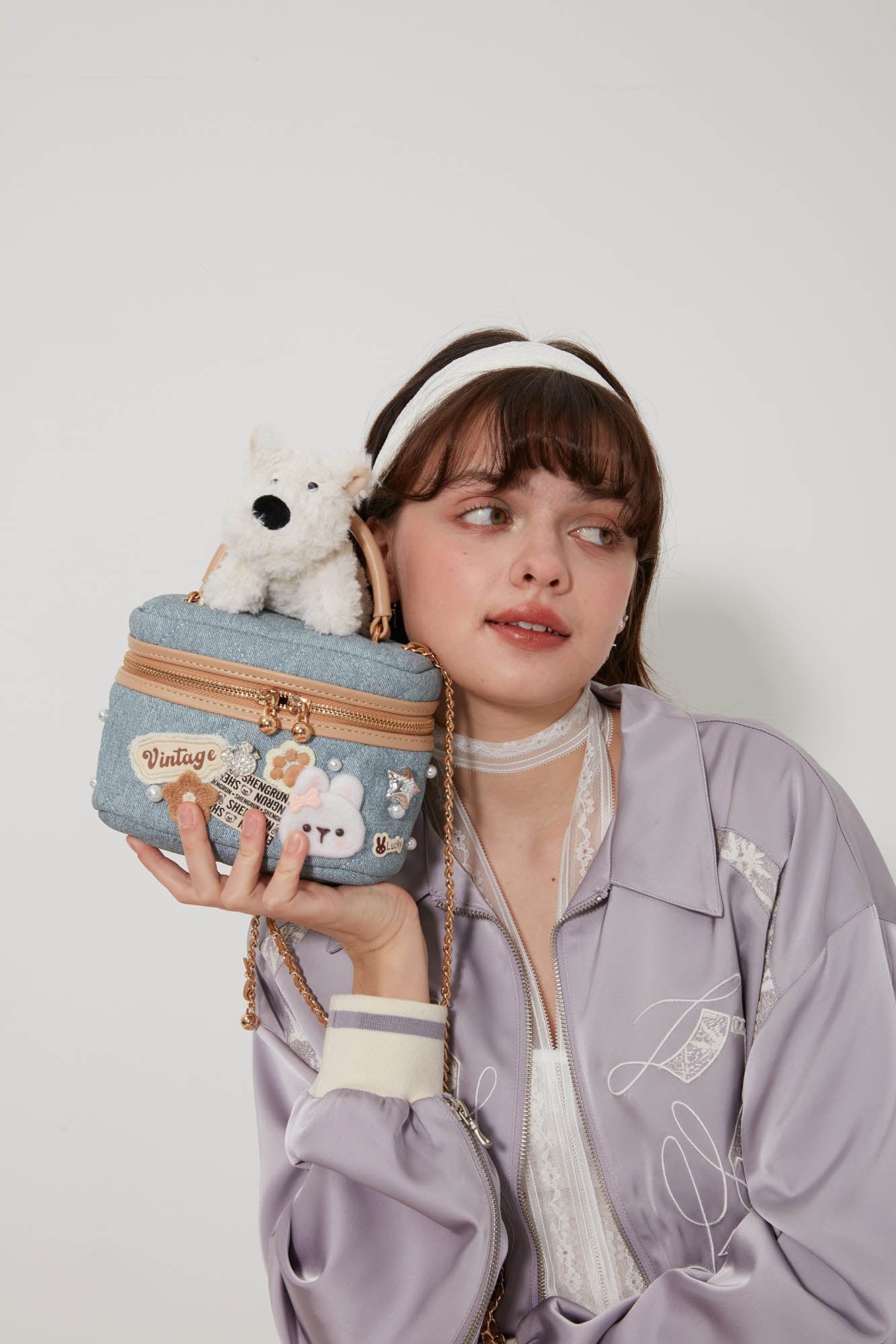 Charming Westie Crossbody Cosmetic Bag -  fashion accessory - Whimsical Terrier Crossbody Cosmetic Bag for Stylish Storage - View 6