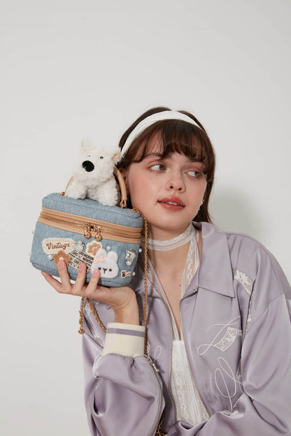 Charming Westie Crossbody Cosmetic Bag -  fashion accessory - Whimsical Terrier Crossbody Cosmetic Bag for Stylish Storage - View 6