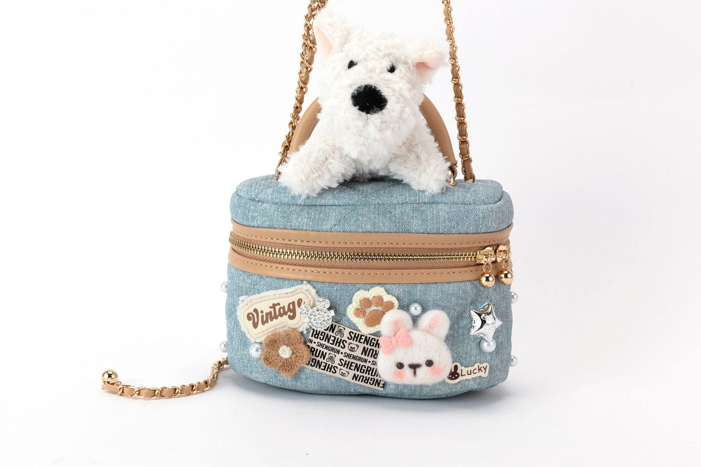 Charming Westie Crossbody Cosmetic Bag -  westie - Whimsical Terrier Crossbody Cosmetic Bag for Stylish Storage - View 16