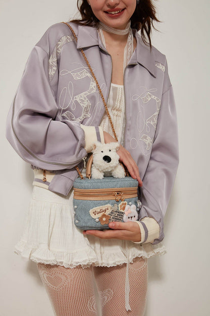 Charming Westie Crossbody Cosmetic Bag -  westie - Whimsical Terrier Crossbody Cosmetic Bag for Stylish Storage - View 8