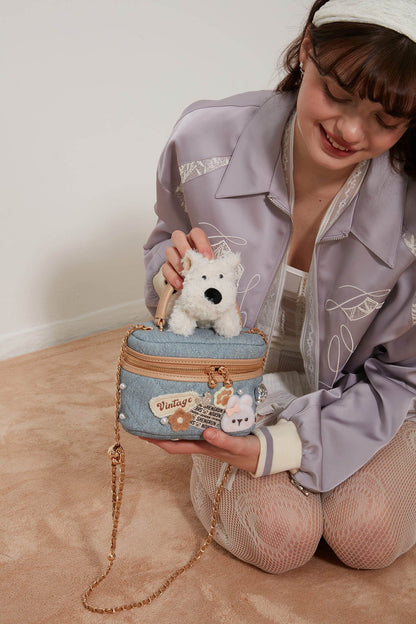 Charming Westie Crossbody Cosmetic Bag - whimsical cosmetic case - Whimsical Terrier Crossbody Cosmetic Bag for Stylish Storage - View 10