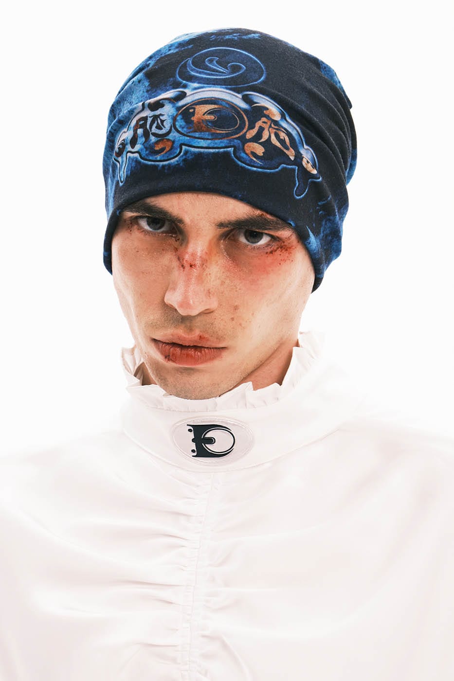 Chic Abstract Black Beanie -  black beanie - Unique Black Abstract Beanie with Tribal Design - View 4
