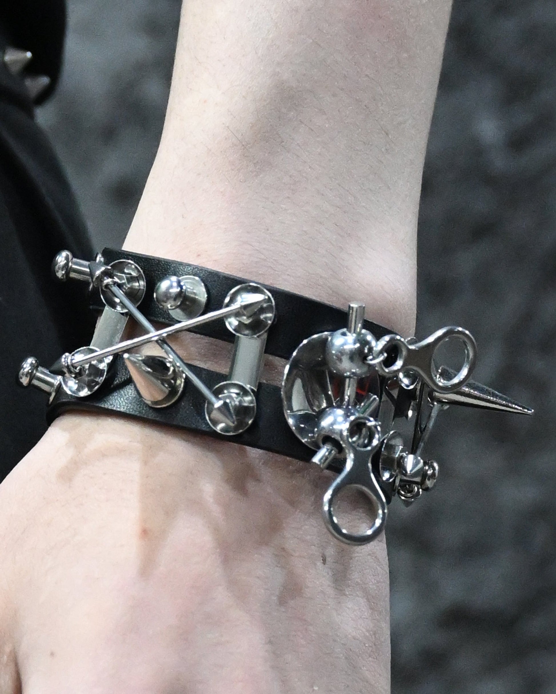 Chic Adjustable Rivet Bracelet -  industrial style - Chic Adjustable Rivet Bracelet for Bold Style - View 11