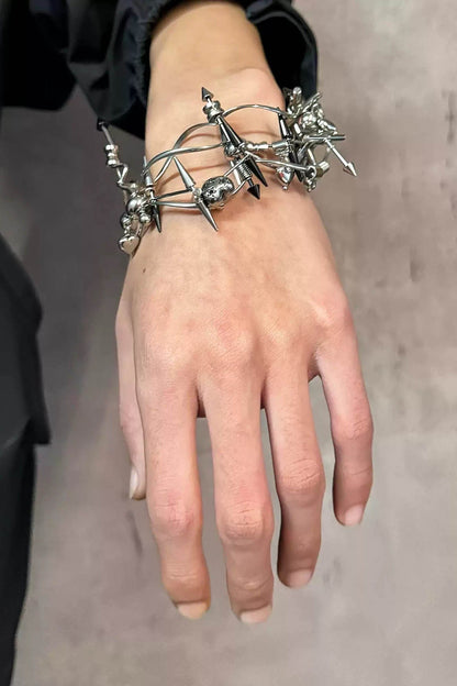 Chic Alert Bracelet -  comfortable fit - Futuristic Adjustable Stainless Steel Bracelet - View 4