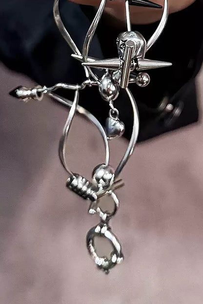 Chic Alert Bracelet -  unique jewelry - Futuristic Adjustable Stainless Steel Bracelet - View 8