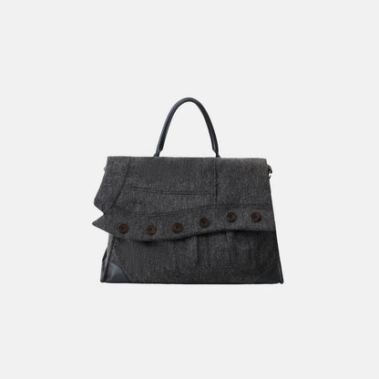 Chic Asymmetrical Buttoned Shoulder Bag - asymmetrical bag - Stylish Asymmetrical Buttoned Shoulder Bag for Any Occasion - Main view