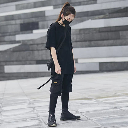 Chic Black Cargo Shorts -  cargo shorts - Stylish Black Cargo Shorts for Trendy Urban Wear - View 3