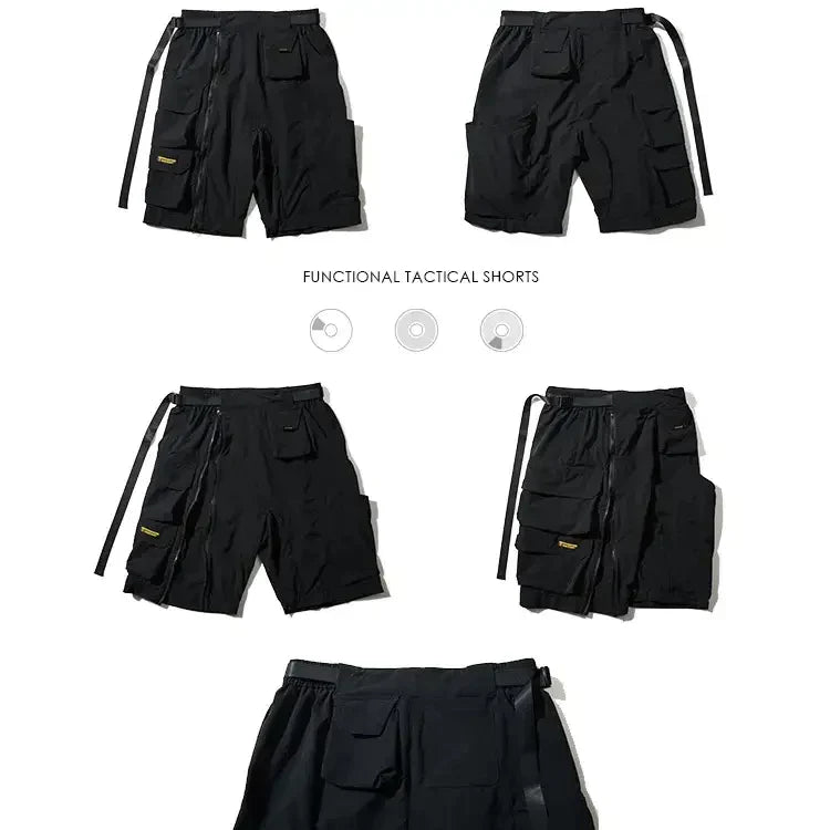 Chic Black Cargo Shorts -  stylish shorts - Stylish Black Cargo Shorts for Trendy Urban Wear - View 6