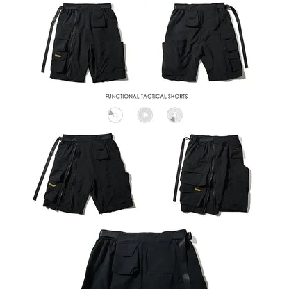 Chic Black Cargo Shorts -  stylish shorts - Stylish Black Cargo Shorts for Trendy Urban Wear - View 6