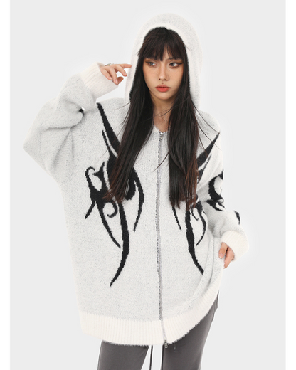 Chic Black Hoodie Cardigan -  streetwear - Versatile Black Hoodie Cardigan for Comfort & Style - View 7