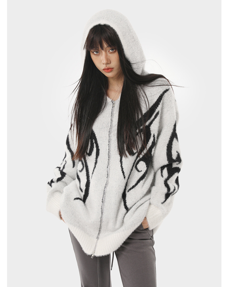 Chic Black Hoodie Cardigan -  versatile hoodie - Versatile Black Hoodie Cardigan for Comfort & Style - View 9