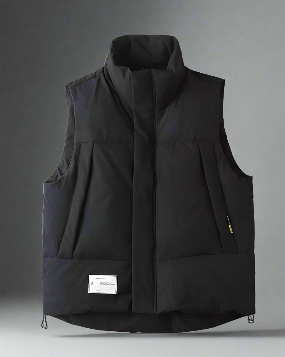Chic Black Winter Vest - comfortable streetwear - Chic Black Winter Vest for Stylish Everyday Comfort - View 2