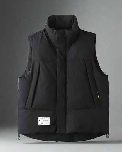 Chic Black Winter Vest - comfortable streetwear - Chic Black Winter Vest for Stylish Everyday Comfort - View 2