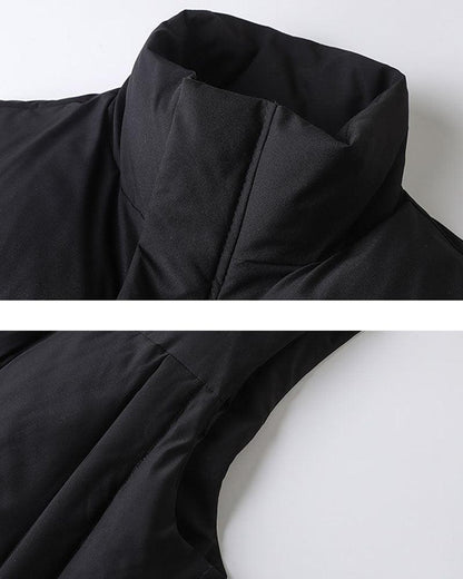 Chic Black Winter Vest -  winter vest - Chic Black Winter Vest for Stylish Everyday Comfort - View 7