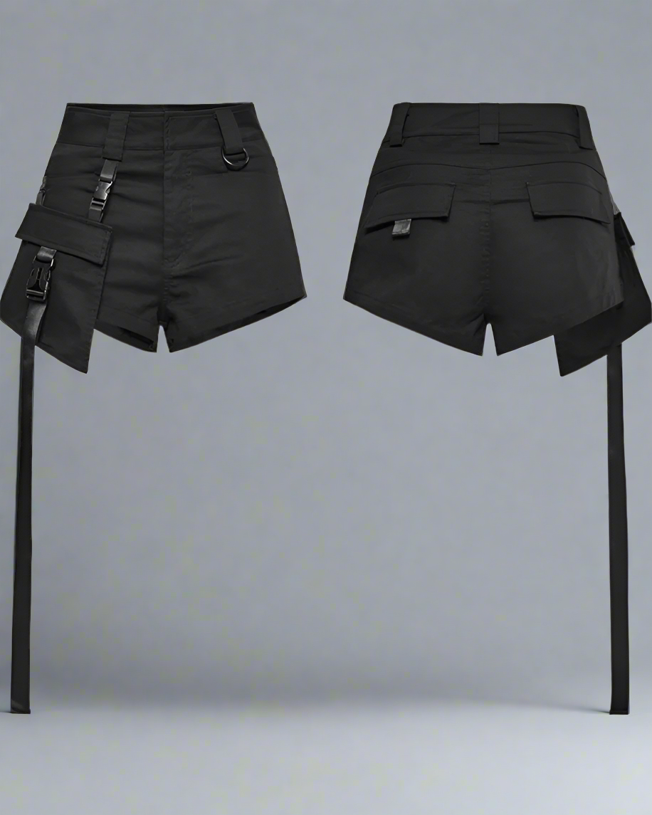 Chic Cargo Shorts for Adventurers - Summer Techwear - Lightweight Cargo Shorts for Stylish Summer Adventures - View 11