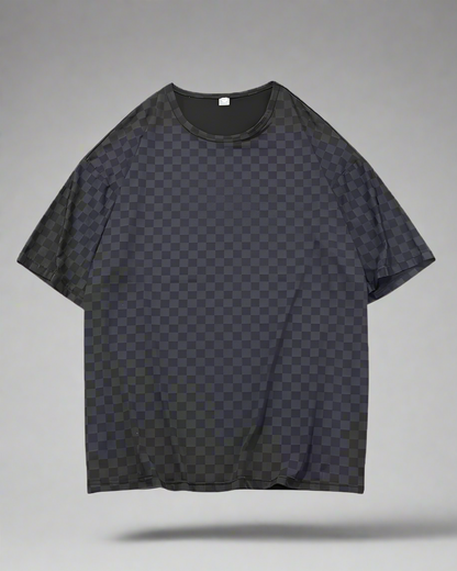 Chic Checkerboard Summer Tee - checkerboard - Chic Checkerboard Summer Tee - Lightweight & Breathable - Main view