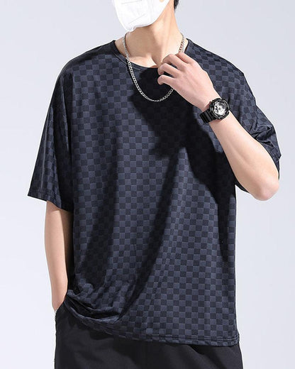 Chic Checkerboard Summer Tee - New Arrivals - Chic Checkerboard Summer Tee - Lightweight & Breathable - View 3