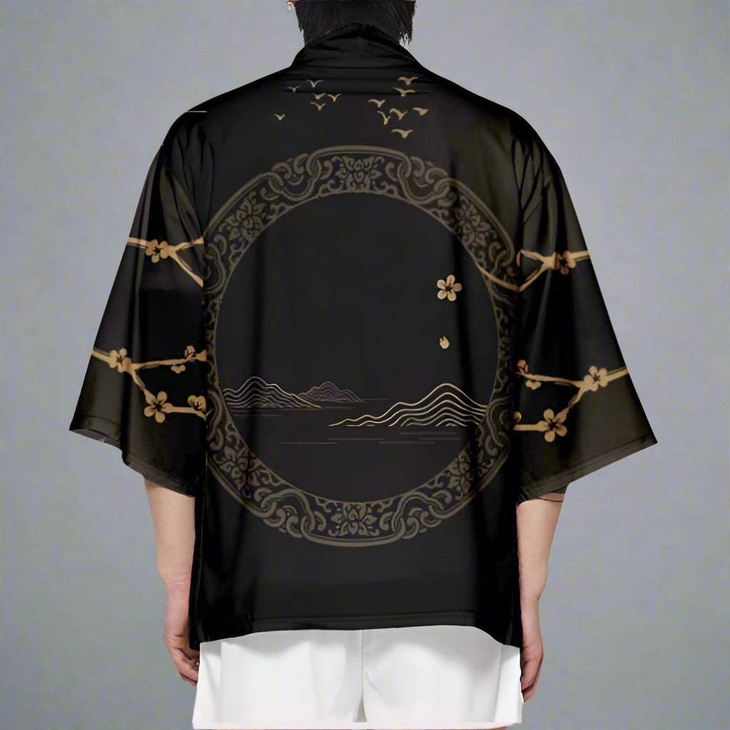 Chic Circle Print Kimono -  circle print - Chic Circle Print Kimono Cardigan for Elegant Layering - View 4