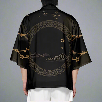 Chic Circle Print Kimono -  circle print - Chic Circle Print Kimono Cardigan for Elegant Layering - View 4