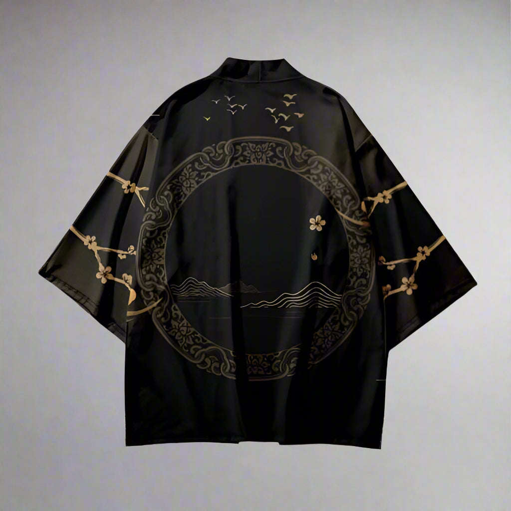 Chic Circle Print Kimono - kimono - Chic Circle Print Kimono Cardigan for Elegant Layering - View 2