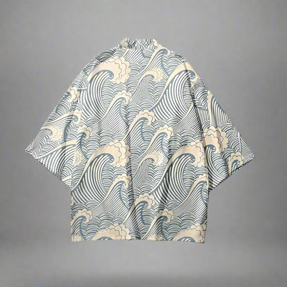 Chic Coastal Wave Kimono - stylish kimono - Stylish Coastal Wave Kimono Cardigan for All Sizes - View 2