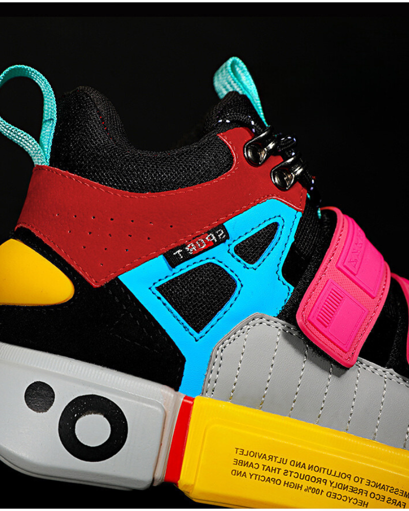Chic Color Block Unisex Sneakers -  stylish footwear for outfits - Chic Color Block Unisex Sneakers for Modern Style - View 13