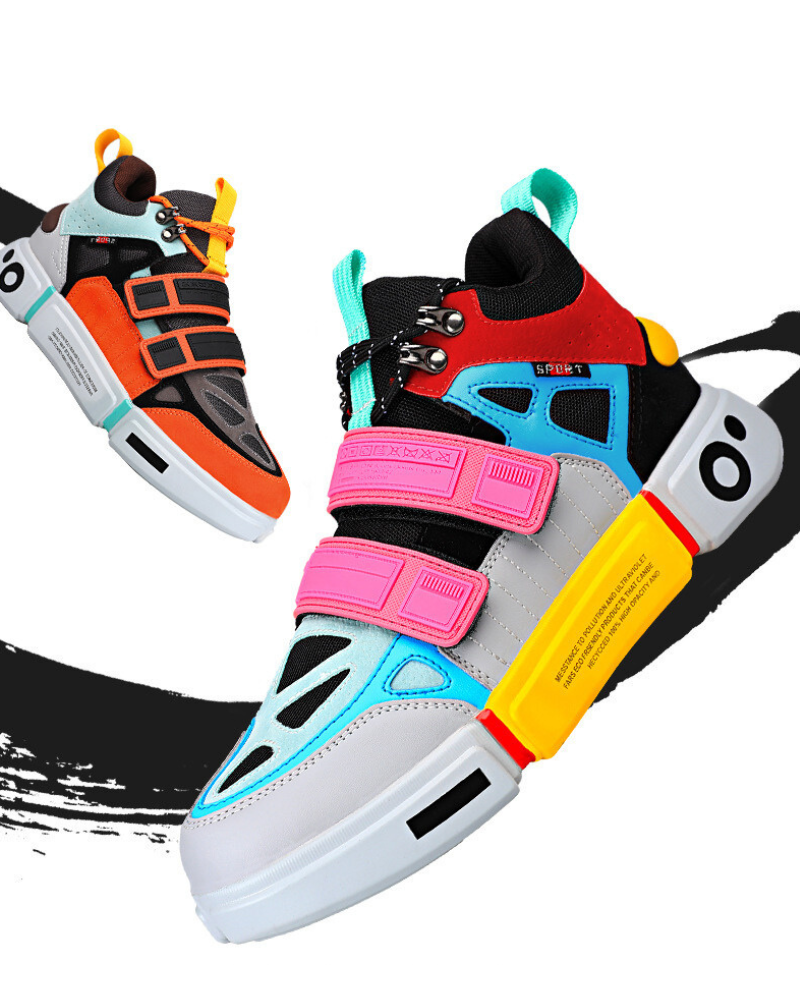 Chic Color Block Unisex Sneakers -  techwear shoes - Chic Color Block Unisex Sneakers for Modern Style - View 14