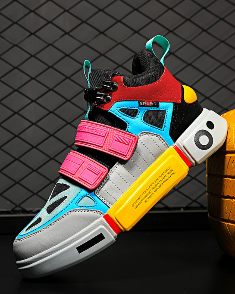 Chic Color Block Unisex Sneakers -  durable oxford cloth sneakers - Chic Color Block Unisex Sneakers for Modern Style - View 4