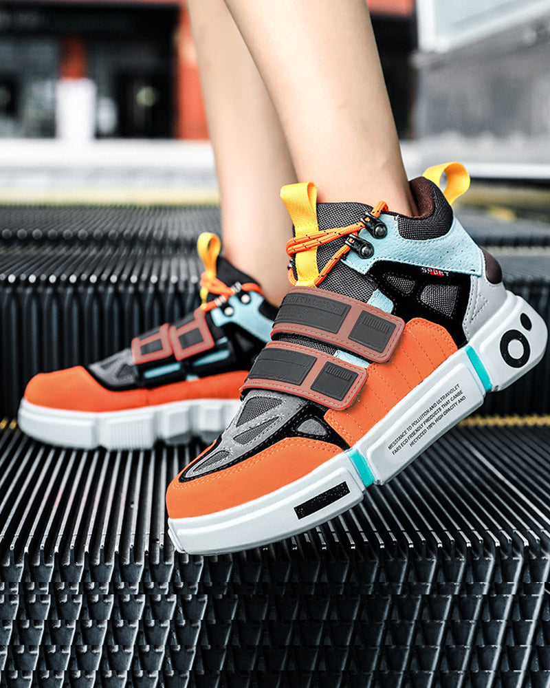 Chic Color Block Unisex Sneakers -  stylish footwear for outfits - Chic Color Block Unisex Sneakers for Modern Style - View 6
