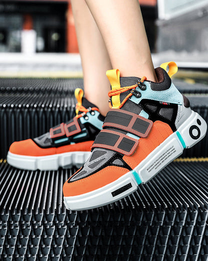 Chic Color Block Unisex Sneakers -  stylish footwear for outfits - Chic Color Block Unisex Sneakers for Modern Style - View 6