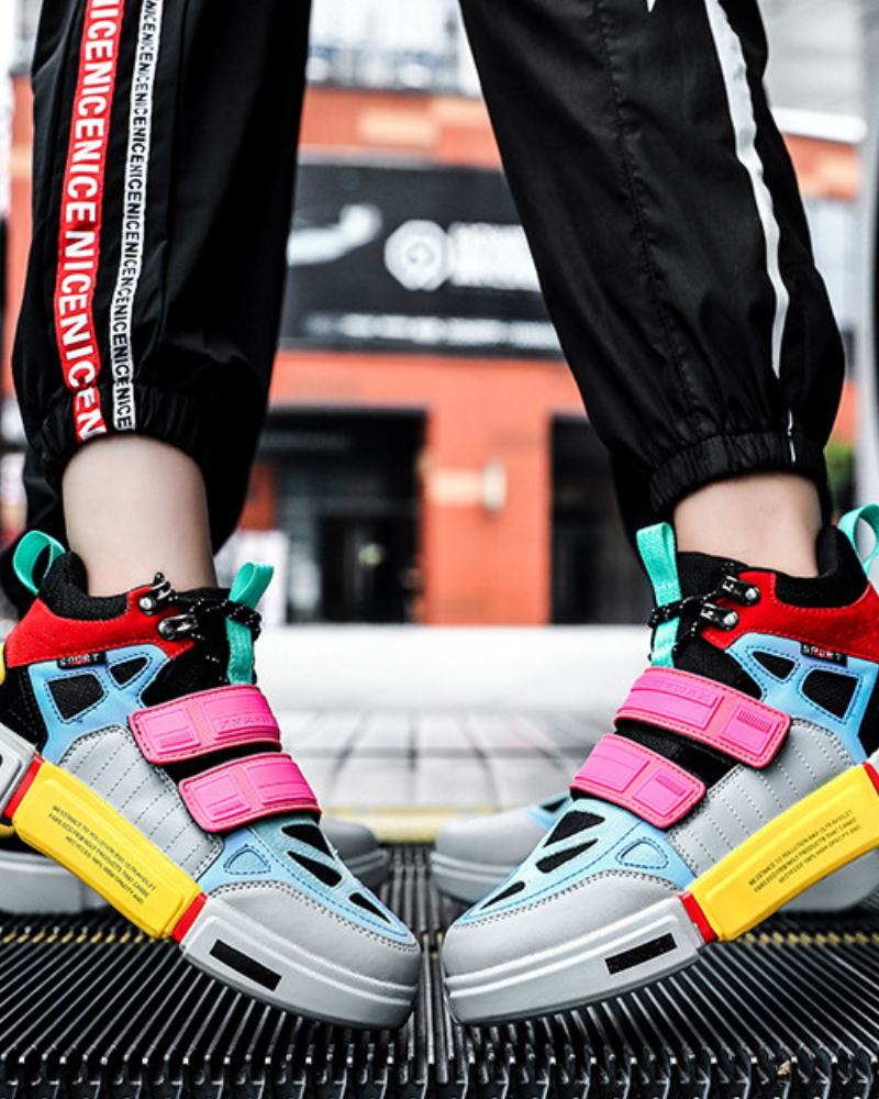 Chic Color Block Unisex Sneakers -  modern footwear - Chic Color Block Unisex Sneakers for Modern Style - View 12