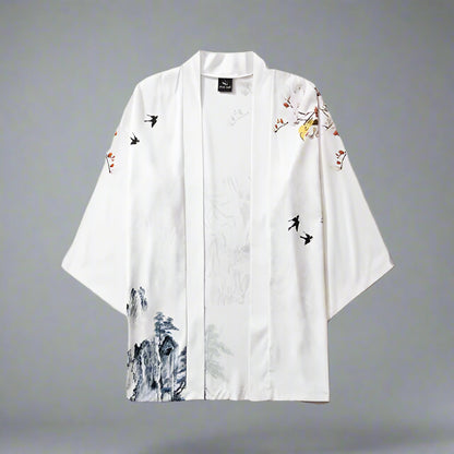 Chic Contemporary Haori - traditional kimono cardigan - Elegant Floral Print Haori Cardigan for All Occasions - View 2