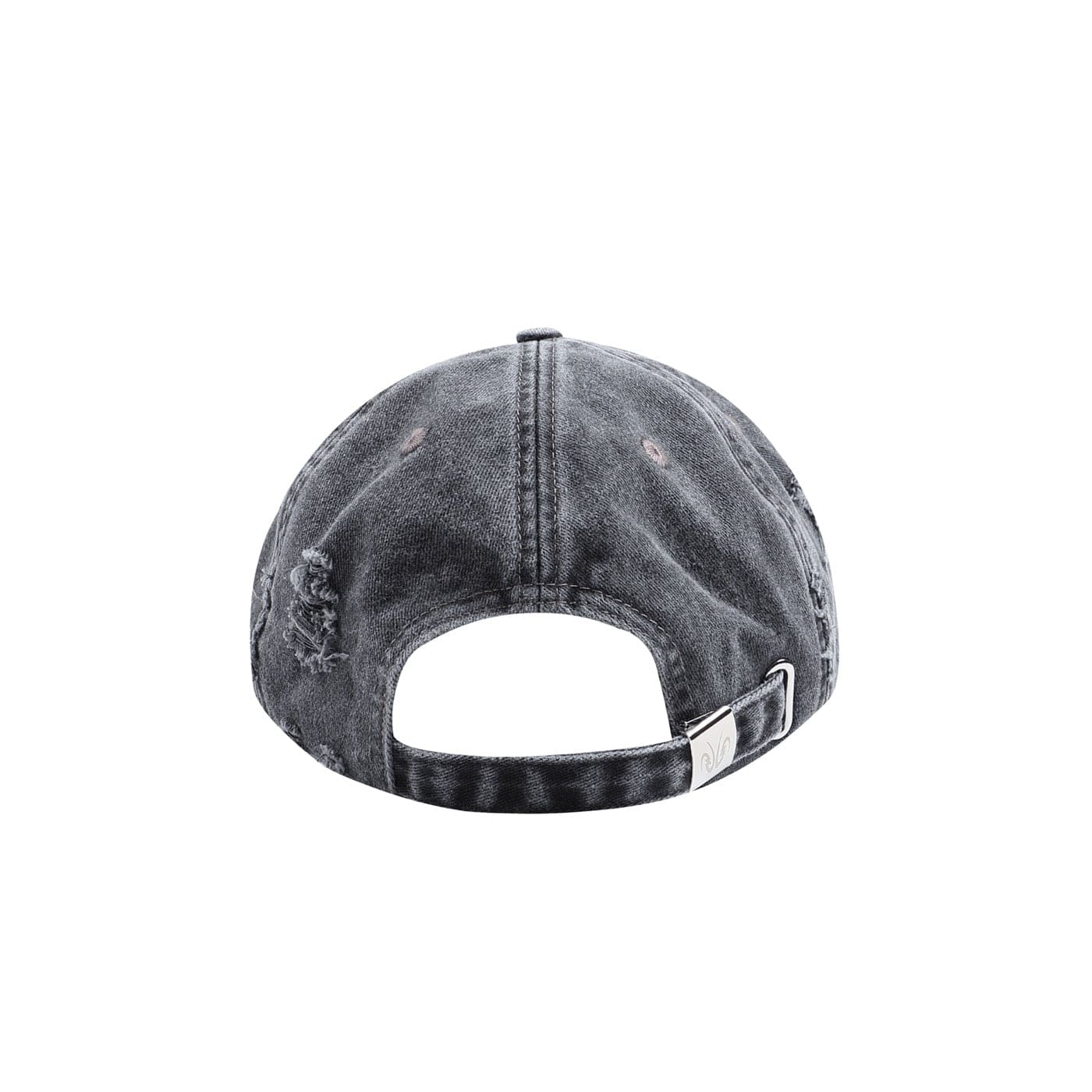 Chic Crystallized Distressed Hat -  frayed detailing cap - Stylish Distressed Hat with Crystals for Unique Flair - View 5
